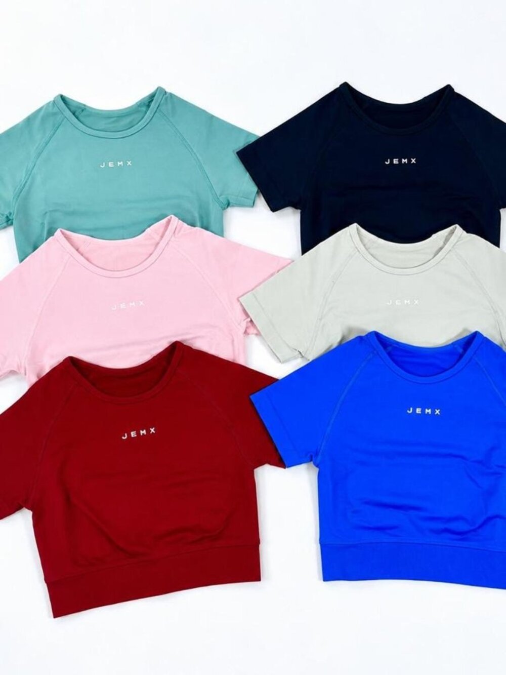 6-pack gym compression crop top shirts tees for women